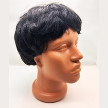Elektronikçim Siyah Renk Kısa Kesim Içi Astarlı Erkek Peruğu