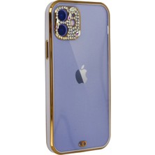 Ieg™  Iphone 12 Kılıf Liva Taşlı Silikon - Mor