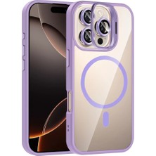 Joko Apple iPhone 16 Pro Remim Lensli Magsafe Standlı Kapak - Lila