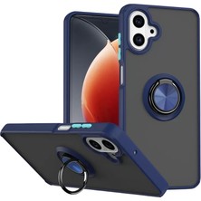 Newface Samsung Galaxy A07 4g Montreal Yüzüklü Silikon Kapak - Lacivert