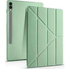 Newface Samsung Galaxy X510 Tab S9 Fe 11 Kılıf Kalemlikli Mars Tablet Kılıfı - Açık Yeşil