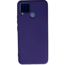 Newface Realme C15 Kılıf Nano Içi Kadife Silikon - Mor