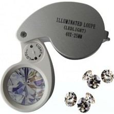 Elektronikçim Mini 40X25MM Takı Büyüteç Cep Büyüteç Teftiş Elmas Pullar Madeni Kontrol Lup MG21011