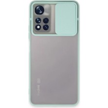 Newface Xiaomi Redmi Note 11T Kılıf Palm Buzlu Kamera Sürgülü Silikon - Turkuaz