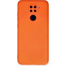 Newface Xiaomi Redmi Note 9 Kılıf Nano Içi Kadife Silikon - Turuncu