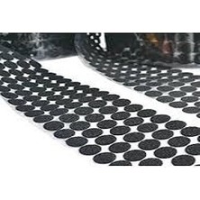 Enzelo 100 Adet Siyah Yuvarlak Cırt Cırtlı Bant, 1 cm Çapında Yüksek Kalite Yapışkanlı Özellik