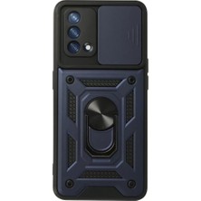 Ugrx Newface Oppo A74 4g Kılıf Pars Lens Yüzüklü Silikon - Lacivert