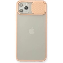 Newface iPhone 11 Pro Max Kılıf Palm Buzlu Kamera Sürgülü Silikon - Pembe