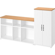 IKEA Beyaz Fonksiyonel Tv Ünitesi 226X38X90 cm