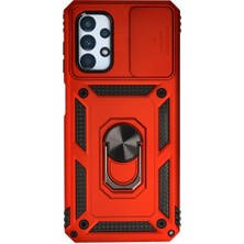 Ugrx Newface Samsung Galaxy A13 4g Kılıf Pars Lens Yüzüklü Silikon - Kırmızı