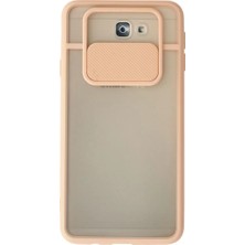 Newface Samsung Galaxy J7 Prime Kılıf Palm Buzlu Kamera Sürgülü Silikon - Pembe