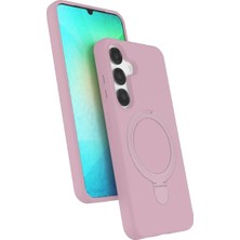 Ugrx Newface Samsung Galaxy S25 Regal Magsafe Standlı Kapak - Açık Pembe