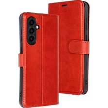 Newface Samsung Galaxy A16 5g Kılıf Trend S Plus Kapaklı Kılıf - Kırmızı