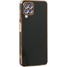 Newface Samsung Galaxy A12 Kılıf Volet Silikon - Siyah