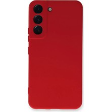 Newface Samsung Galaxy S23 Plus Kılıf Nano Içi Kadife Silikon - Kırmızı