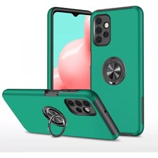 Newface Samsung Galaxy A72 Kılıf Elit Yüzüklü Kapak - Yeşil