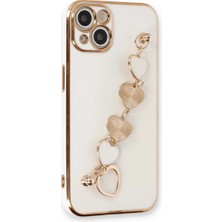 Newface iPhone 14 Kılıf Esila Silikon - Beyaz