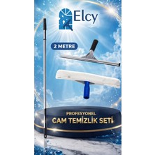 Elcy 2 Metre Telekopik Uzayabilen Metal Sap 35 cm Cam Peluş ve Cam Çekçeği