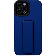 Newface iPhone 12 Pro Max Kılıf Mega Standlı Silikon - Mavi