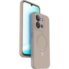 Ugrx Newface Xiaomi Redmi 15C 4g Regal Magsafe Standlı Kapak - Çöl Titanyum