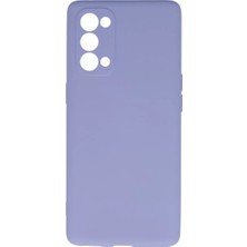 Newface Oppo Reno 5 Pro Kılıf Nano Içi Kadife Silikon - Lila