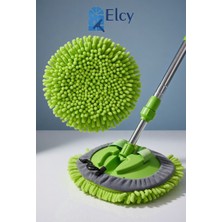 Elcy Mikrofiber Makarna Teleskopik Sopalı Oto Araba Yıkama Temizleme Fırçası