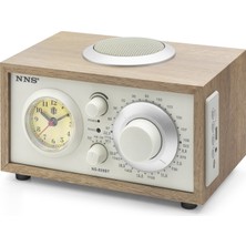 Elektronikçim Bluetooth Nostaljik Hoparlör Fm Retro Saatli 217 x 160 x 130 cm NS808BT