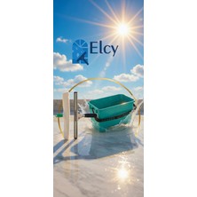 Elcy Cam Temizleme Seti 35 cm Çekçek 35 cm Peluş Camcı Kovası