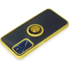 Ieg™  Oppo A16 Kılıf Montreal Yüzüklü Silikon Kapak - Sarı