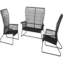 IKEA Antrasit Fonksiyonel Bahçe Oturma Seti