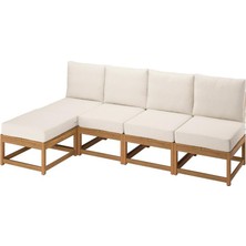 IKEA Kahverengi Dayanıklı Bahçe Oturma Seti 324 cm