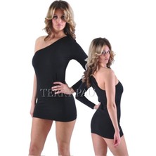 Wovna TP120614 Asimetrik Kesim Elbise