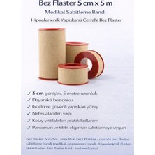 Uslucan Alışveriş Bez Flaster 5 cm x 5 M Medikal Sabitleme Bandı Hipoalerjenik Yapışkanlı Cerrahi Bez Flaster