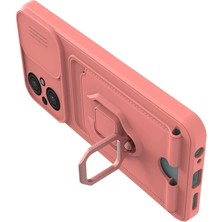 Ieg™  Xiaomi Poco M5 Kılıf Zuma Kartvizitli Yüzüklü Silikon - Pembe
