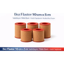 Uslucan Alışveriş Bez Flaster 10 cm x 5 M Sabitleyici Tıbbi Bant Kahverengi Bez Flaster Güçlü Yapışkanlı 5 Adet