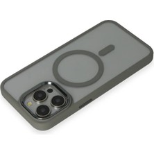 Ieg™  Iphone 15 Pro Max Kılıf Room Magneticsafe Silikon - Gri