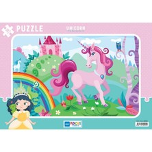 K&A Blue Fus Unicorn (Tek Boynuzlu At) - Puzzle 30 Parça