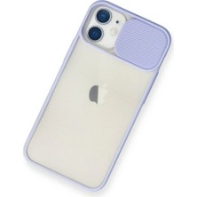 Ieg™  Iphone 11 Kılıf Palm Buzlu Kamera Sürgülü Silikon - Lila