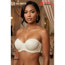 Le Jardin Premium Kadın Mikro Push-Up Destekli Dolgulu Straplez Askısız Kutulu Tekli Sütyen