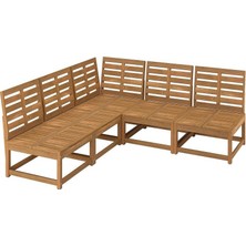 IKEA Kahverengi Pratik Bahçe Oturma Seti 254 cm