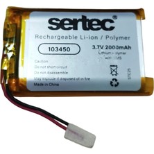 Aydogan's Sertec 103450 3.7V 2000 Mah Li-Polymer Pil (DEVRELI/1.5A)