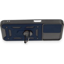 Ieg™  Samsung Galaxy M14 5g Kılıf Pars Lens Yüzüklü Silikon - Lacivert