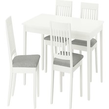 IKEA Beyaz Dayanıklı Yemek Masası 4 Sandalyeli