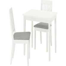 IKEA Beyaz Modern Yemek Masası 2 Sandalyeli