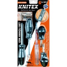 Çerçici 6pcs Tornavida - Çok Amaçlı Set Tornavida - Topaç Tornavida - Kontrol Kalem - Elektrik Bant