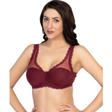 Bordo Mı Emay 172 B Pedli Dantelli Balenli Minimazer Sütyen