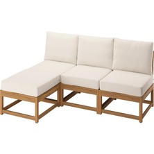 IKEA Kahverengi Dayanıklı Bahçe Oturma Seti 243 cm