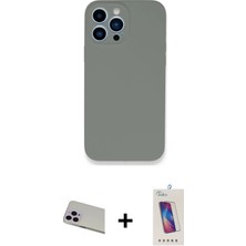 Cepte Toptan iPhone 13 Pro Max Zirve Modern Özel Seri - Siyah Joko 5d Cam + Mor Rainbow Kamera Lens Koruma Cam