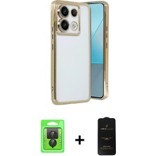 Redmi Note 13 Pro 4g Vadi Minimal - Siyah 6d Antistatik Mat Seramik Hayalet Nano Ekran Koruyucu + Siyah Raze Metal Kamera Lens