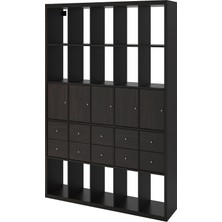 IKEA Venge Şık Kitaplık Raf Ünitesi 182X182 cm